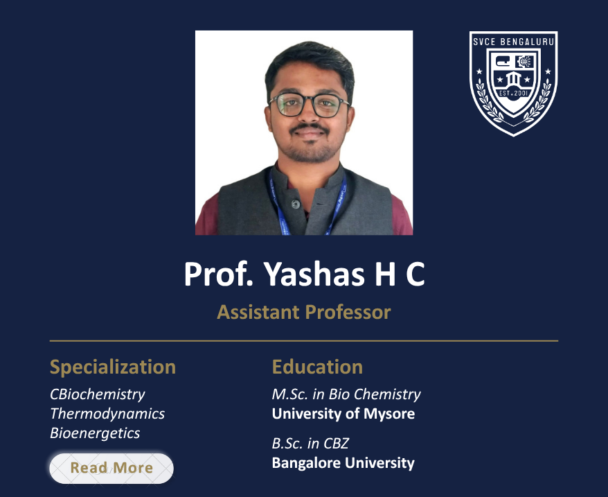 Mr. Yashas H C - Assistant Professor