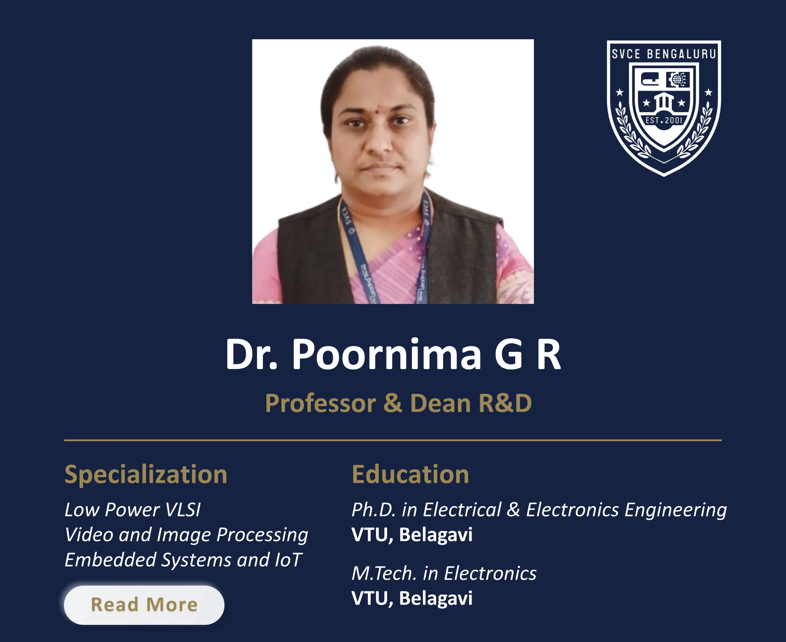 Dr. Poornima G R