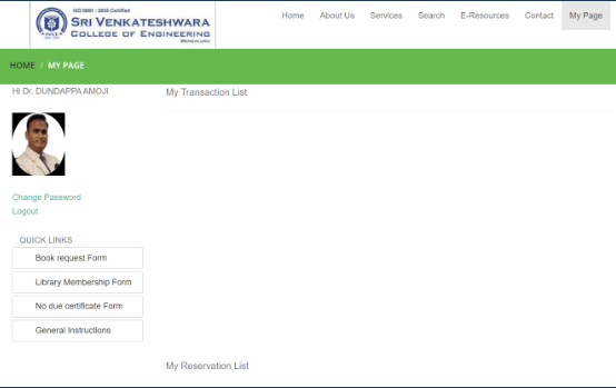 My Library Account