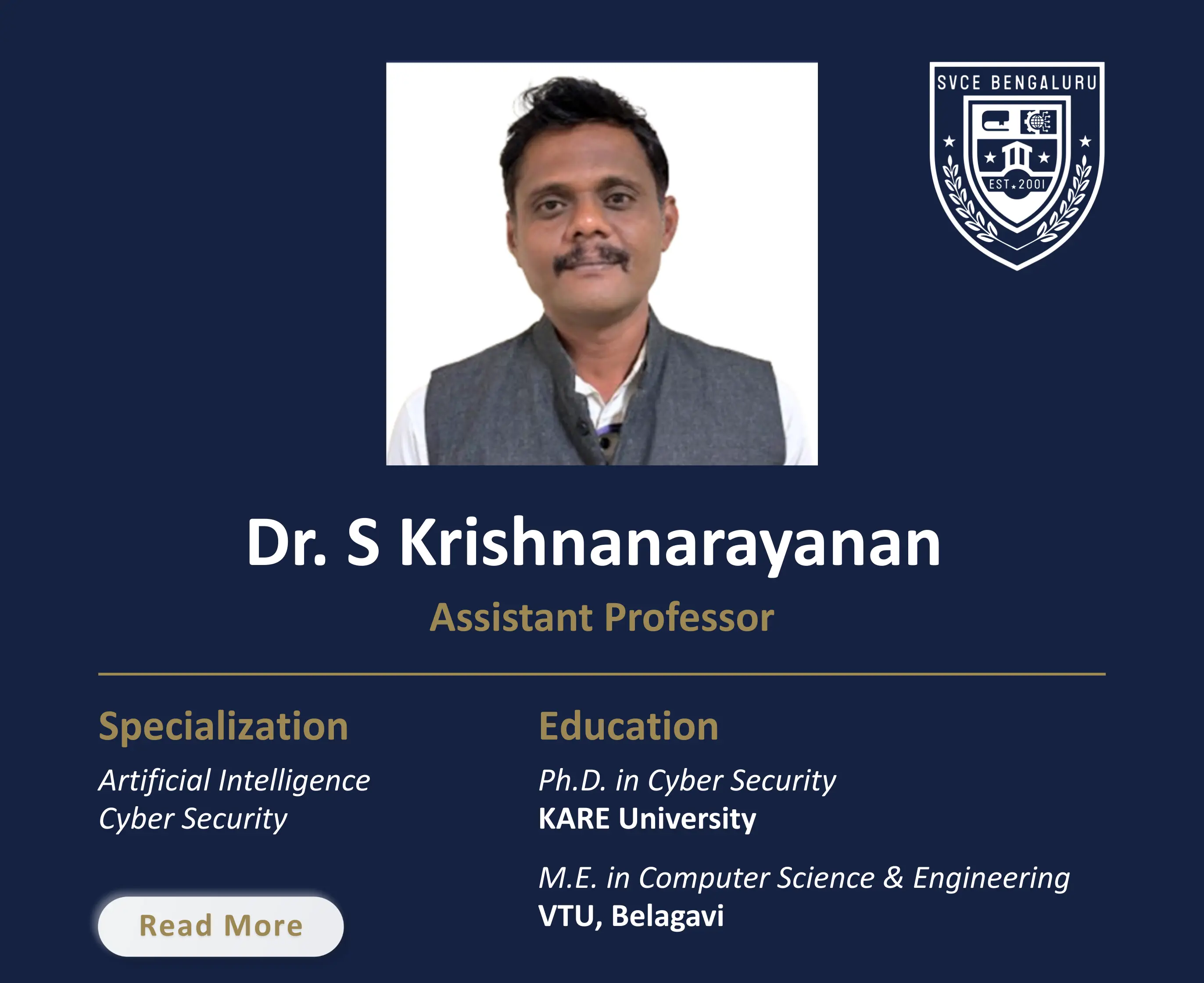 Dr. S Krishnanarayan